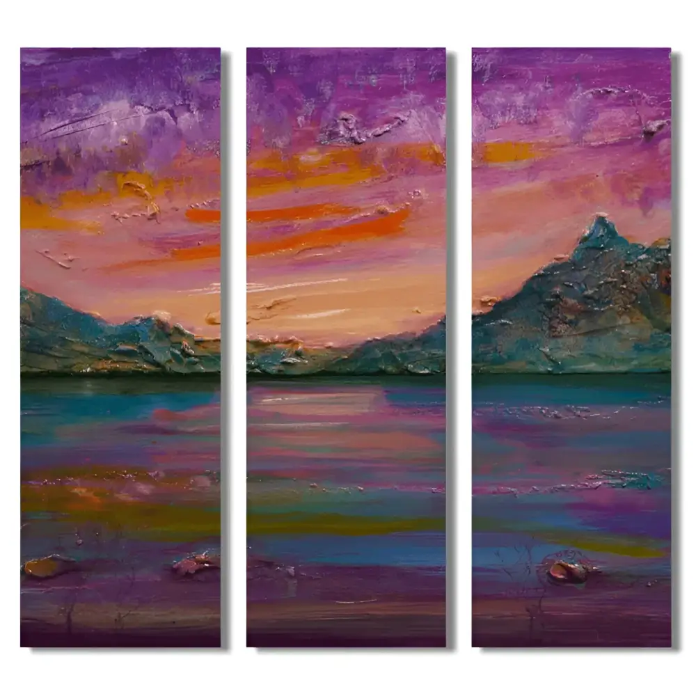 Dive into Scottish Triptych Interior Wall Art