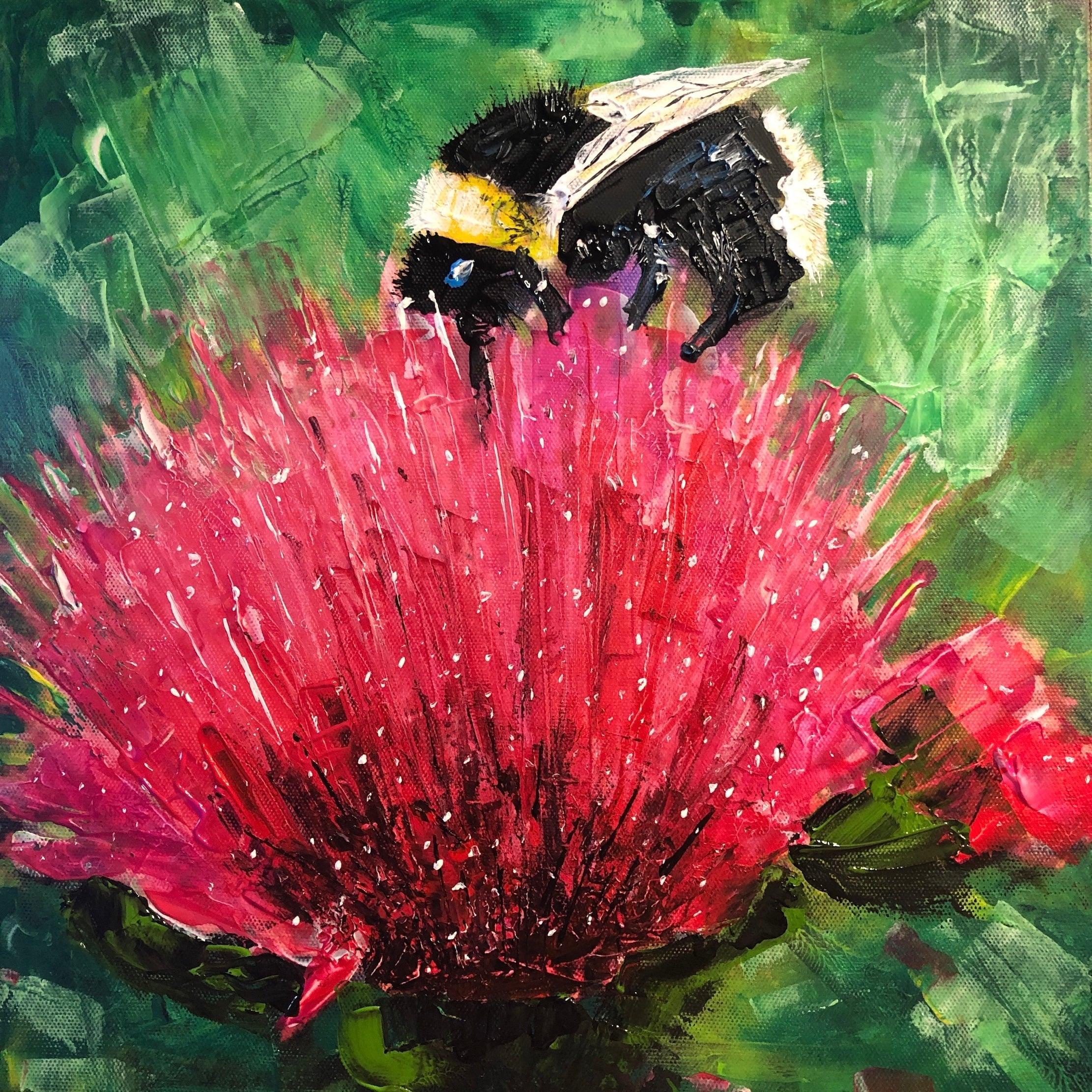 Scottish Paintings - ' The Thistle & The Bee '