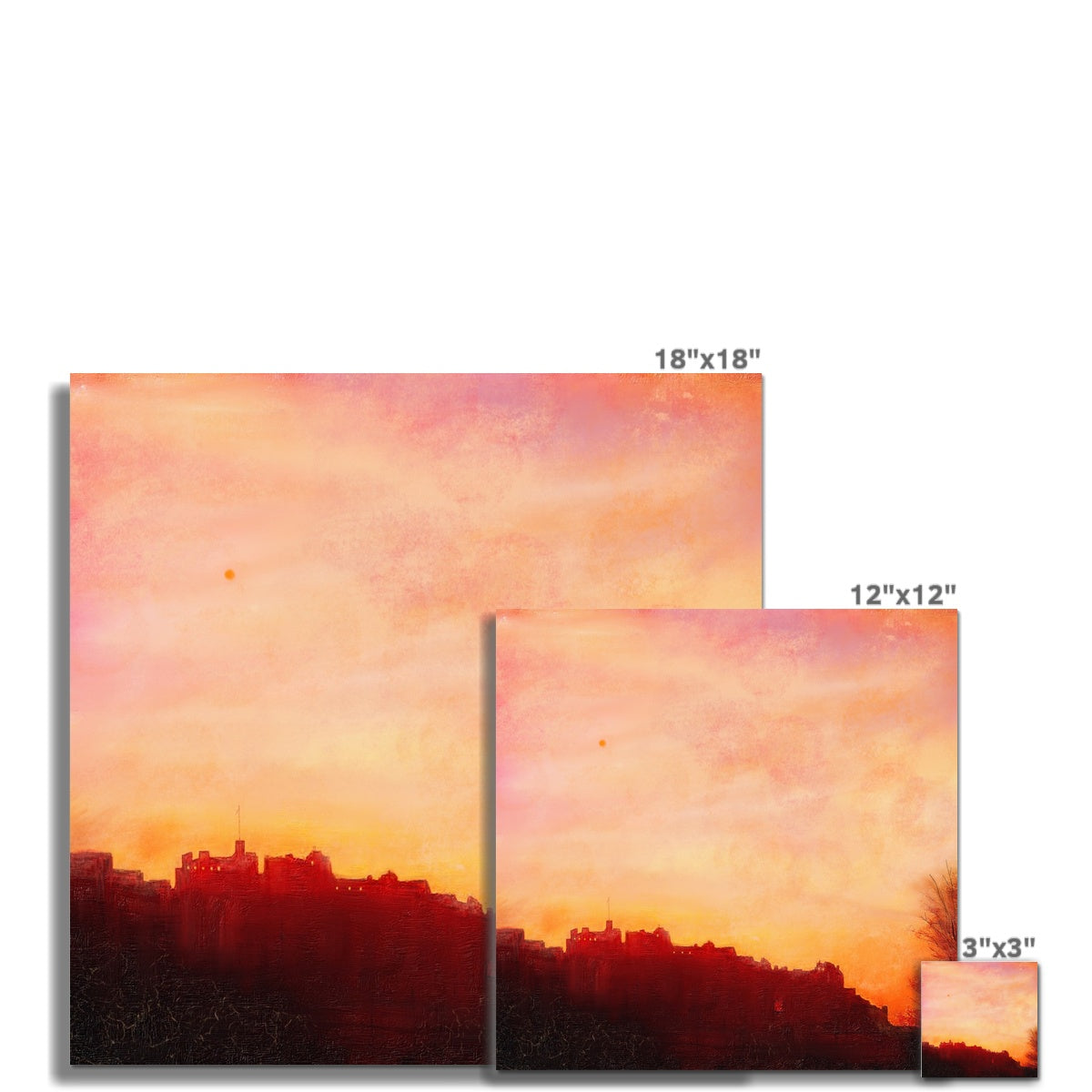 Edinburgh Castle Sunset C-Type Print | Scottish Art Gifts