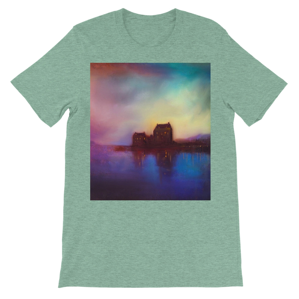 Eilean Donan Castle Sunset Unisex Short Sleeve T-Shirt | Scottish Art Gifts