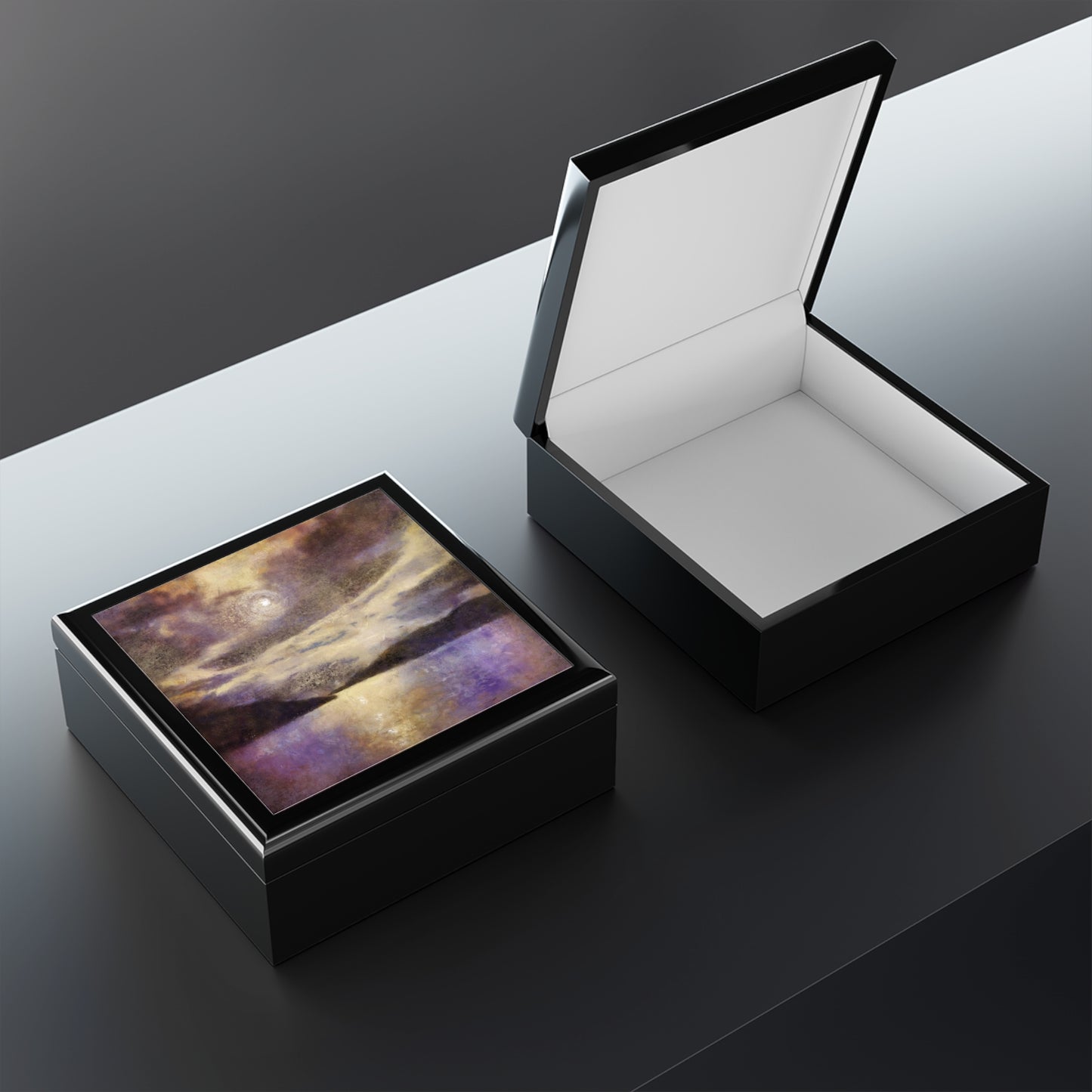 Moonlight Meets Lewis & Harris Jewellery Box | Scottish Art Gifts