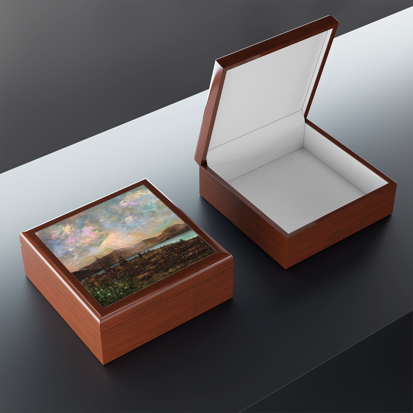 Angels Fingers Over Greenock Jewellery Box | Scottish Art Gifts