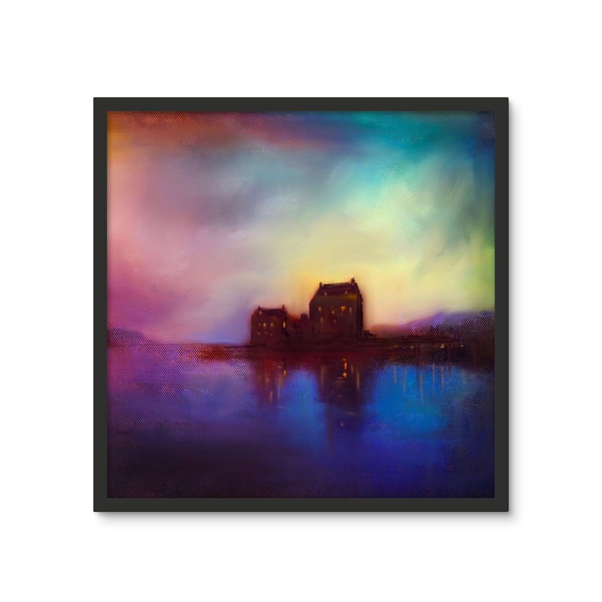 Eilean Donan Castle Sunset Framed Art Tile | Scottish Art Gifts