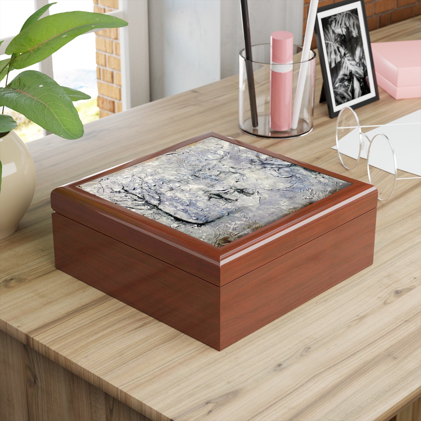Father Daughter Snow Jewellery Box | Scottish Art Gifts
