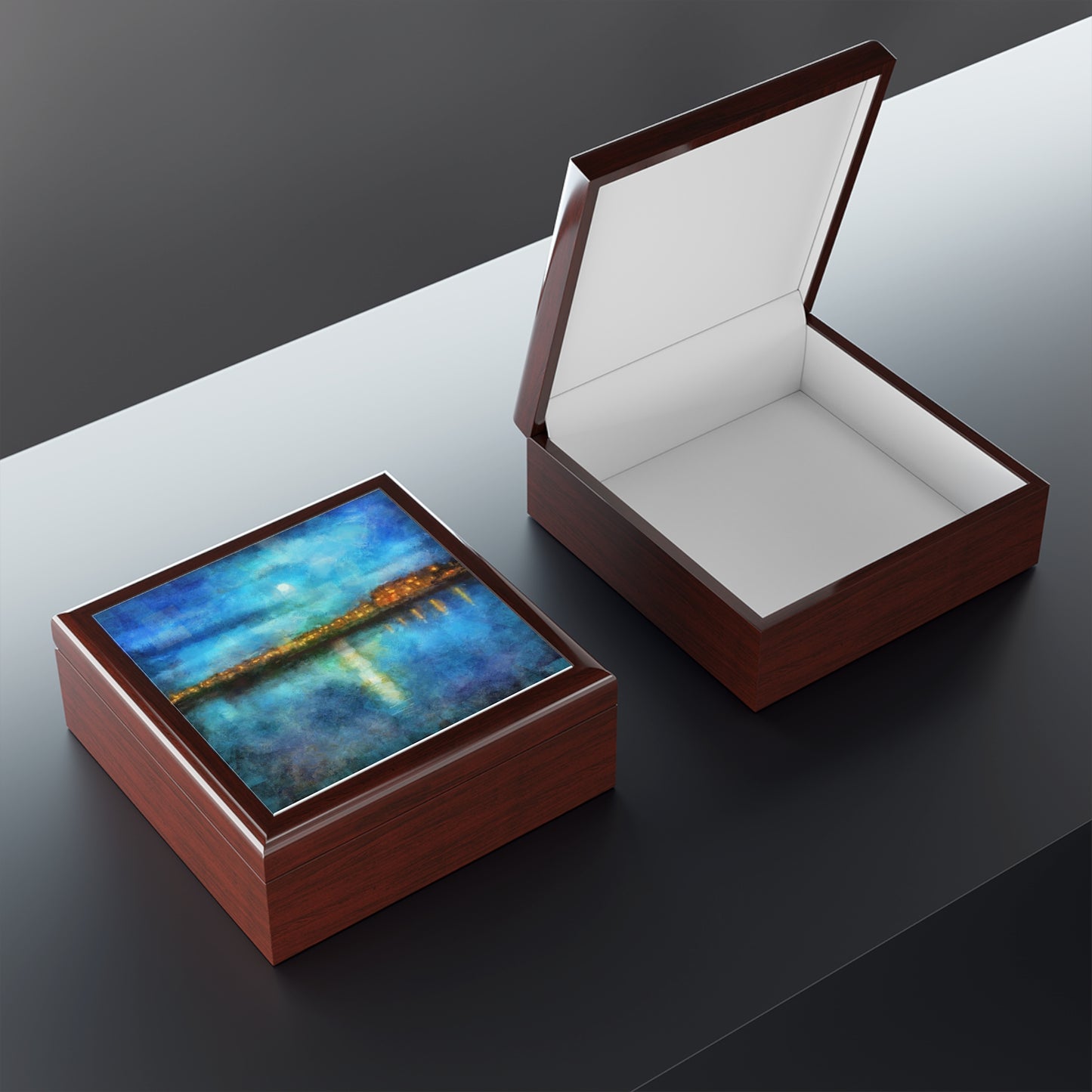 Portobello Moonlight Jewellery Box | Scottish Art Gifts