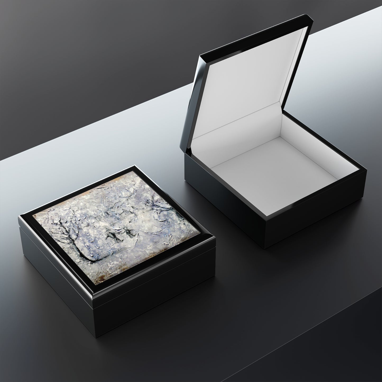Father Daughter Snow Jewellery Box | Scottish Art Gifts