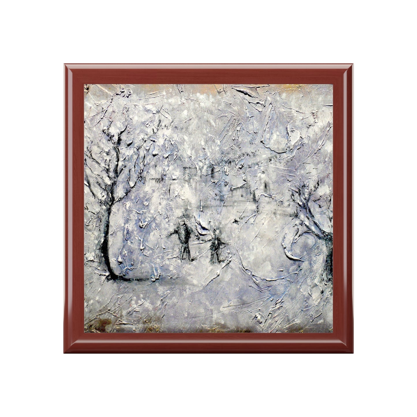 Father Daughter Snow Jewellery Box | Scottish Art Gifts