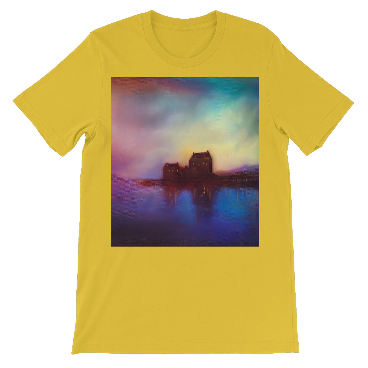 Eilean Donan Castle Sunset Unisex Short Sleeve T-Shirt | Scottish Art Gifts