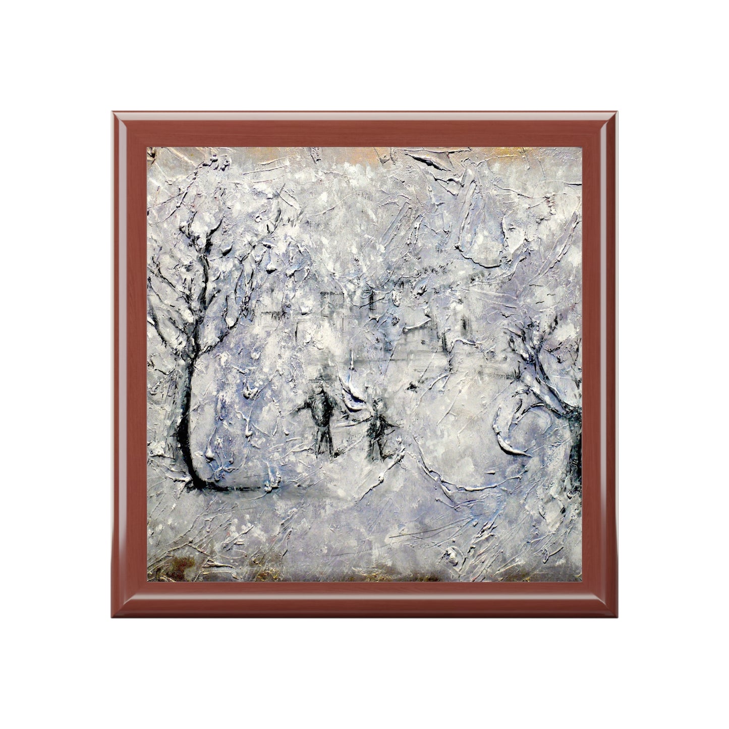 Father Daughter Snow Jewellery Box | Scottish Art Gifts