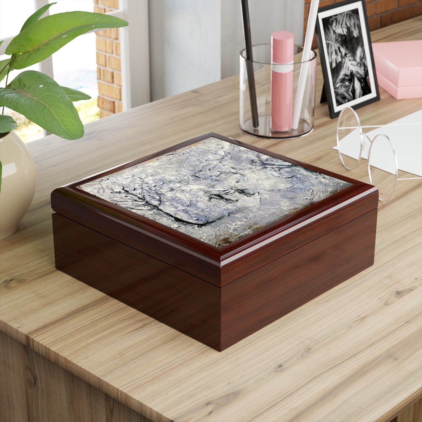 Father Daughter Snow Jewellery Box | Scottish Art Gifts