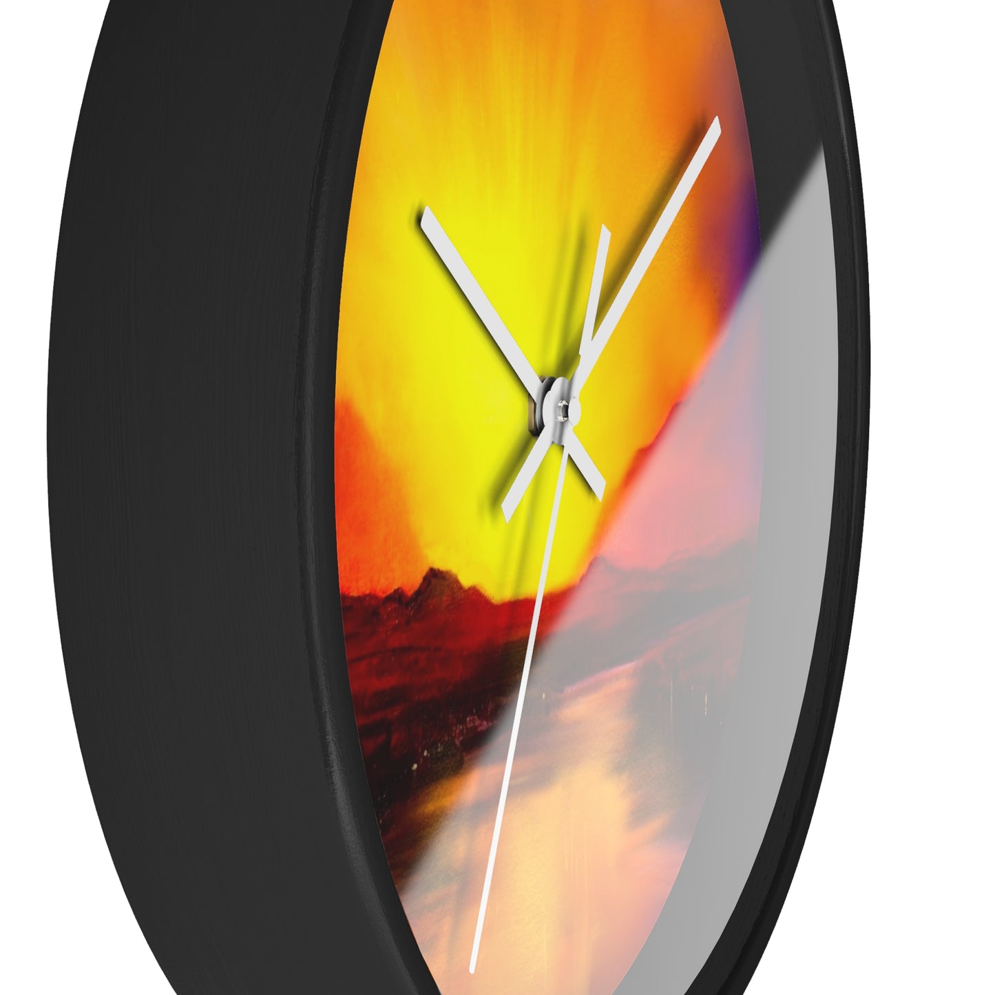 Reloj de pared con puesta de sol en Skye | Regalos de arte escocés