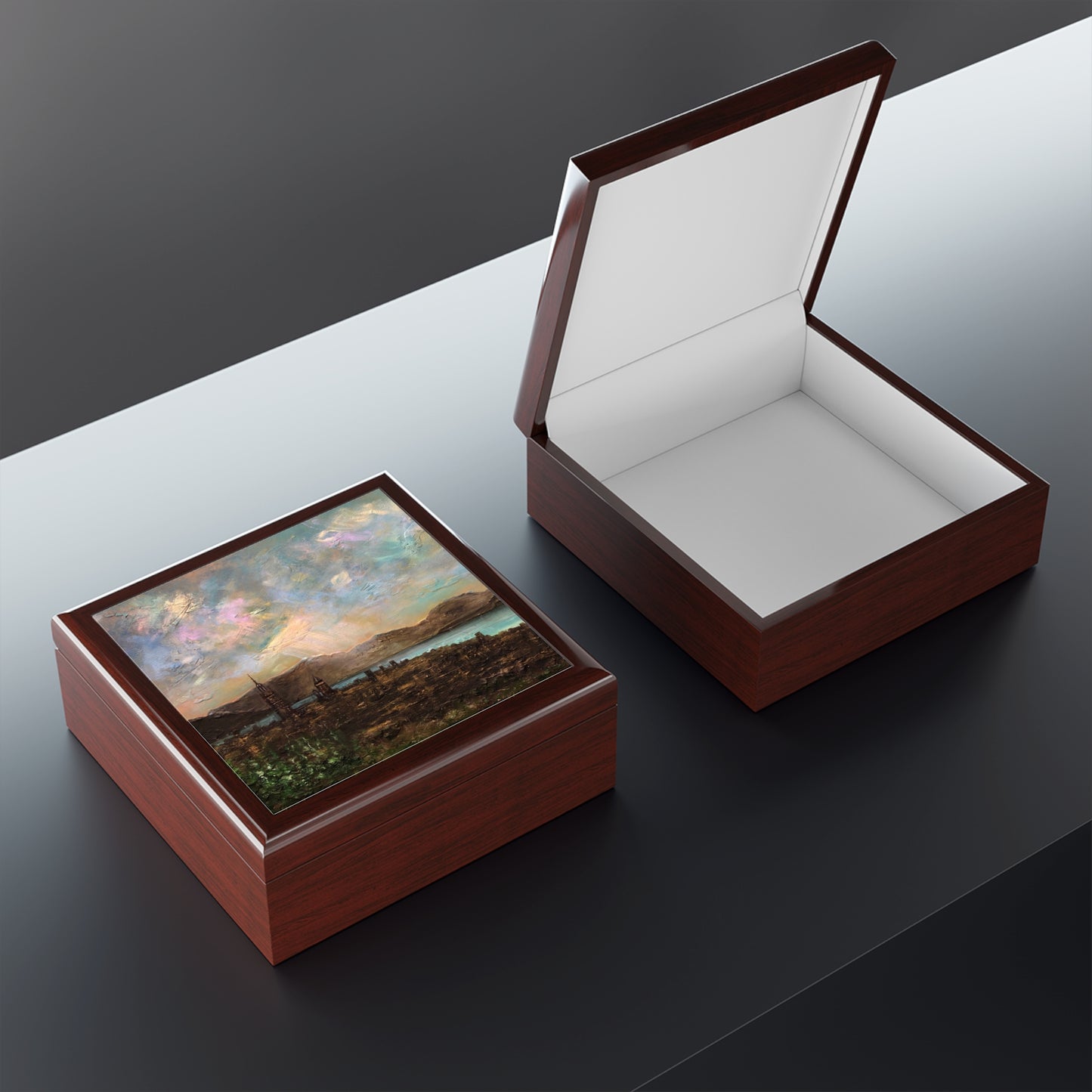 Angels Fingers Over Greenock Jewellery Box | Scottish Art Gifts