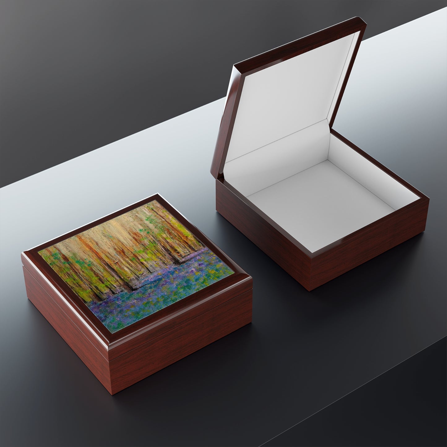 Highland Bluebells Jewellery Box | Scottish Art Gifts