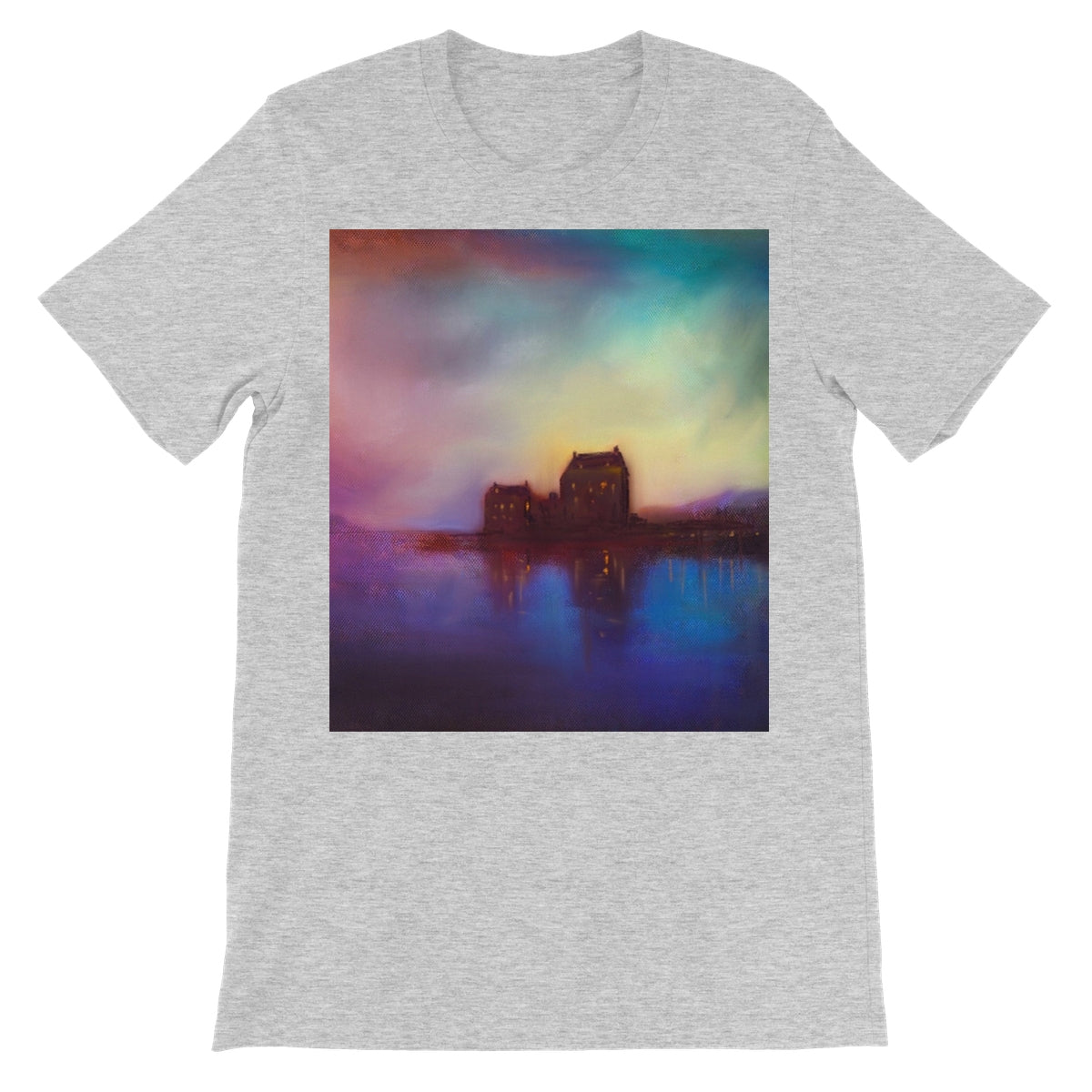Eilean Donan Castle Sunset Unisex Short Sleeve T-Shirt | Scottish Art Gifts