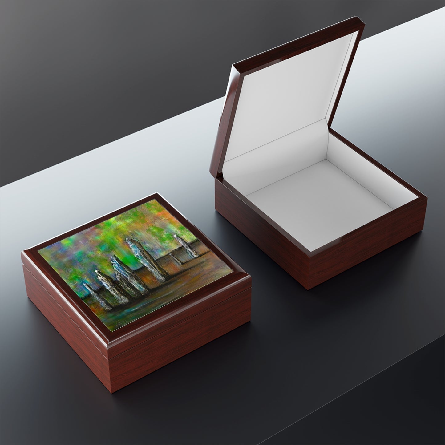 Callanish Northern Lights Jewellery Box | Scottish Art Gifts