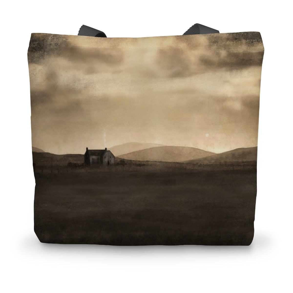 A Moonlit Croft Canvas Tote Bag | Scottish Art Gifts