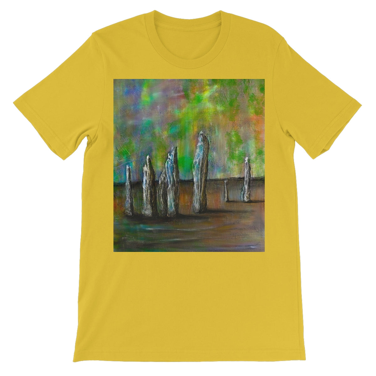 Callanish Northern Lights Lewis Unisex Short Sleeve T-Shirt | Scottish Art Gifts