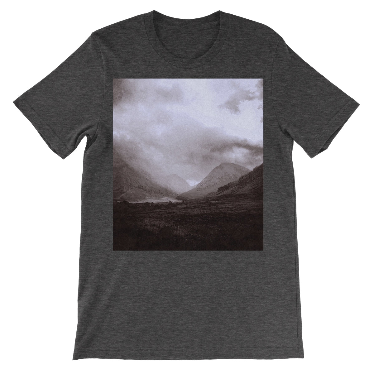 Glencoe Mist Unisex Short Sleeve T-Shirt | Scottish Art Gifts