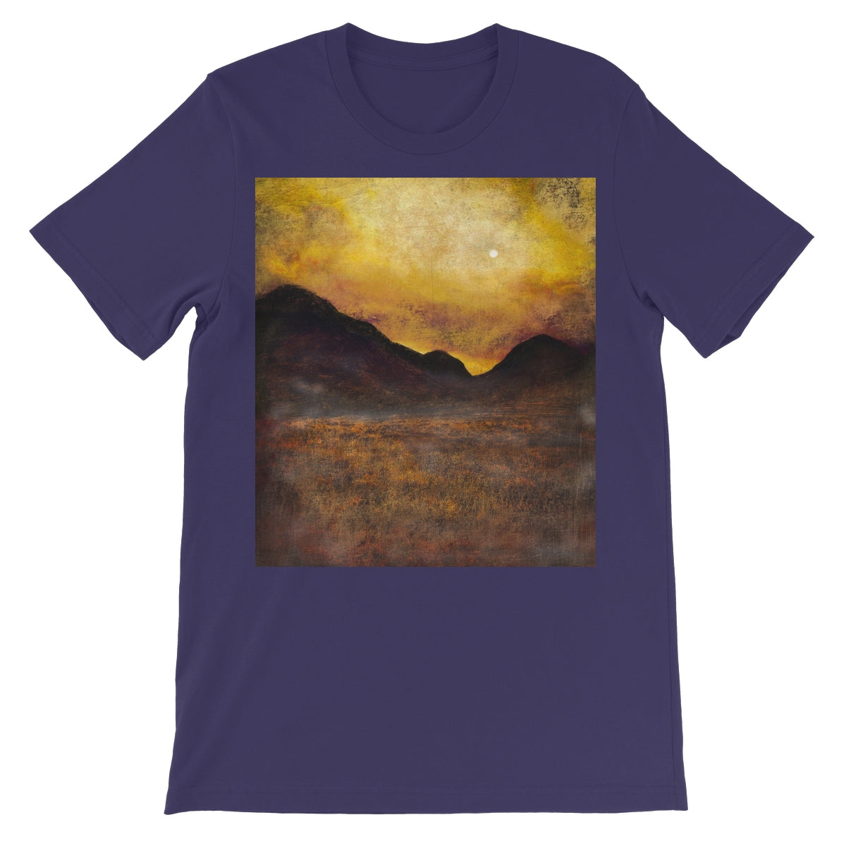 Glencoe Moonlight Unisex Short Sleeve T-Shirt | Scottish Art Gifts