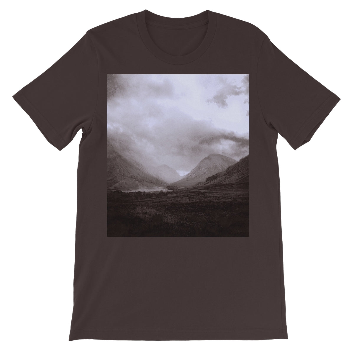 Glencoe Mist Unisex Short Sleeve T-Shirt | Scottish Art Gifts