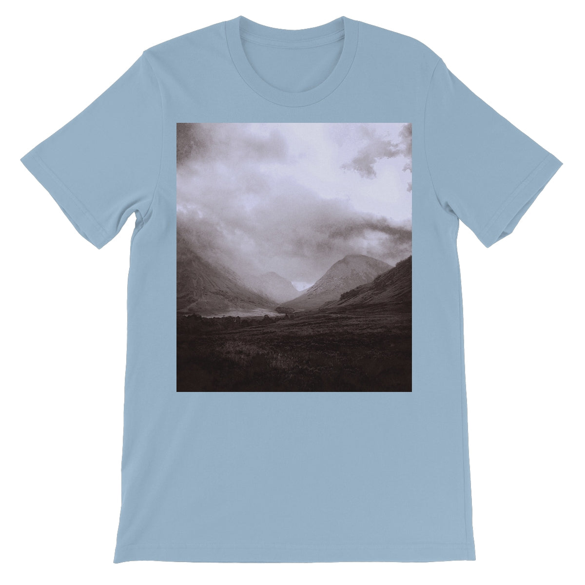 Glencoe Mist Unisex Short Sleeve T-Shirt | Scottish Art Gifts