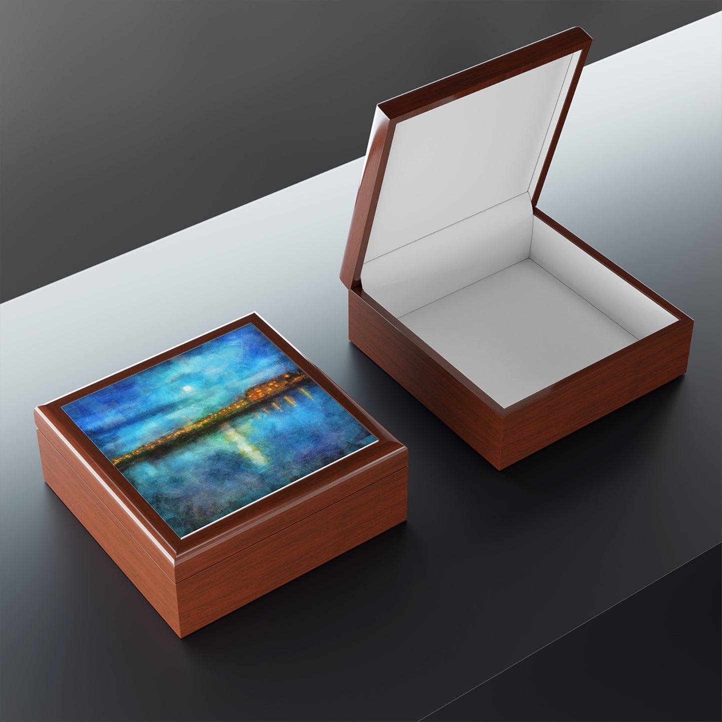 Portobello Moonlight Jewellery Box | Scottish Art Gifts