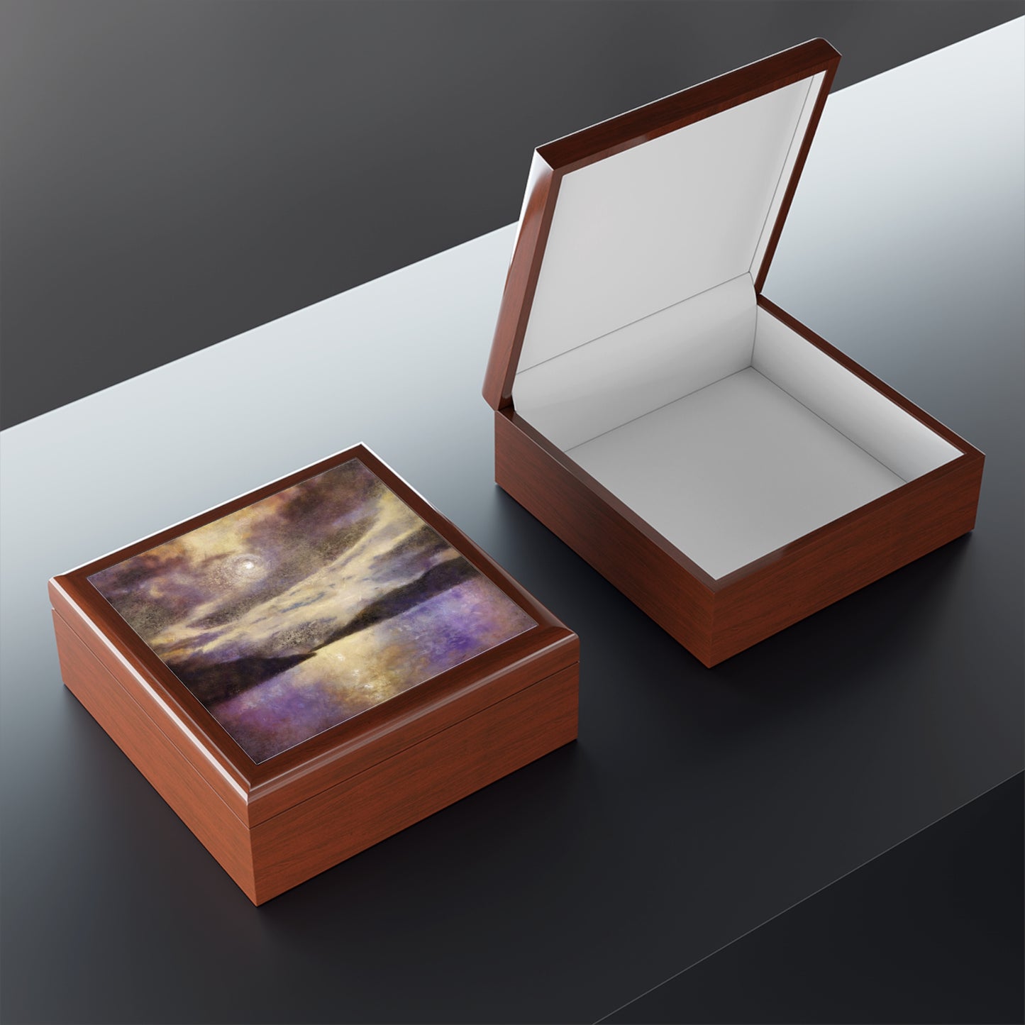 Moonlight Meets Lewis & Harris Jewellery Box | Scottish Art Gifts