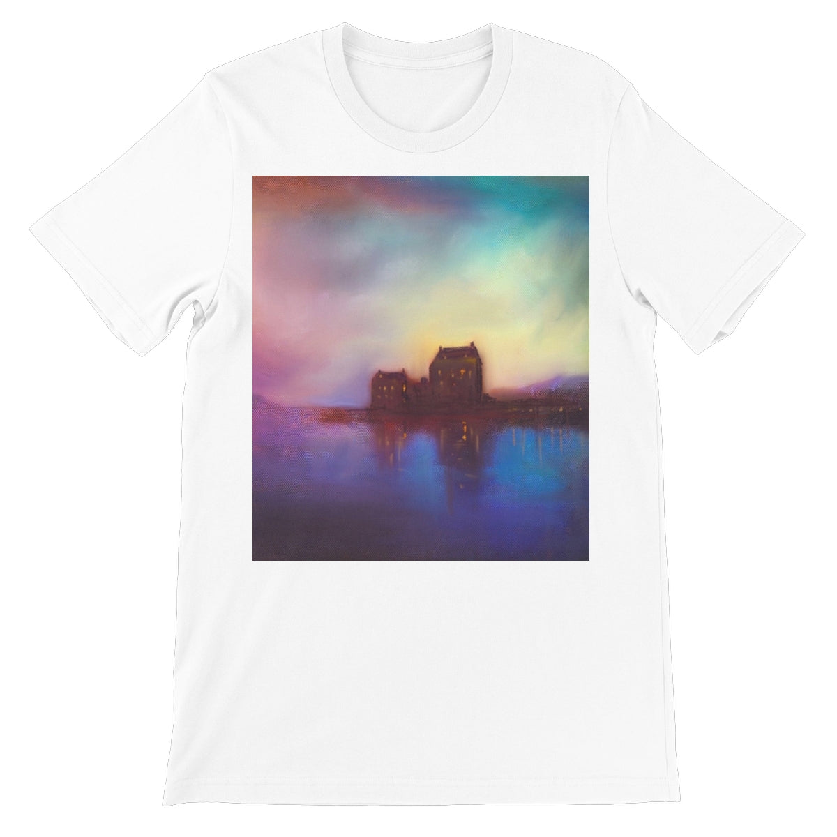 Eilean Donan Castle Sunset Unisex Short Sleeve T-Shirt | Scottish Art Gifts