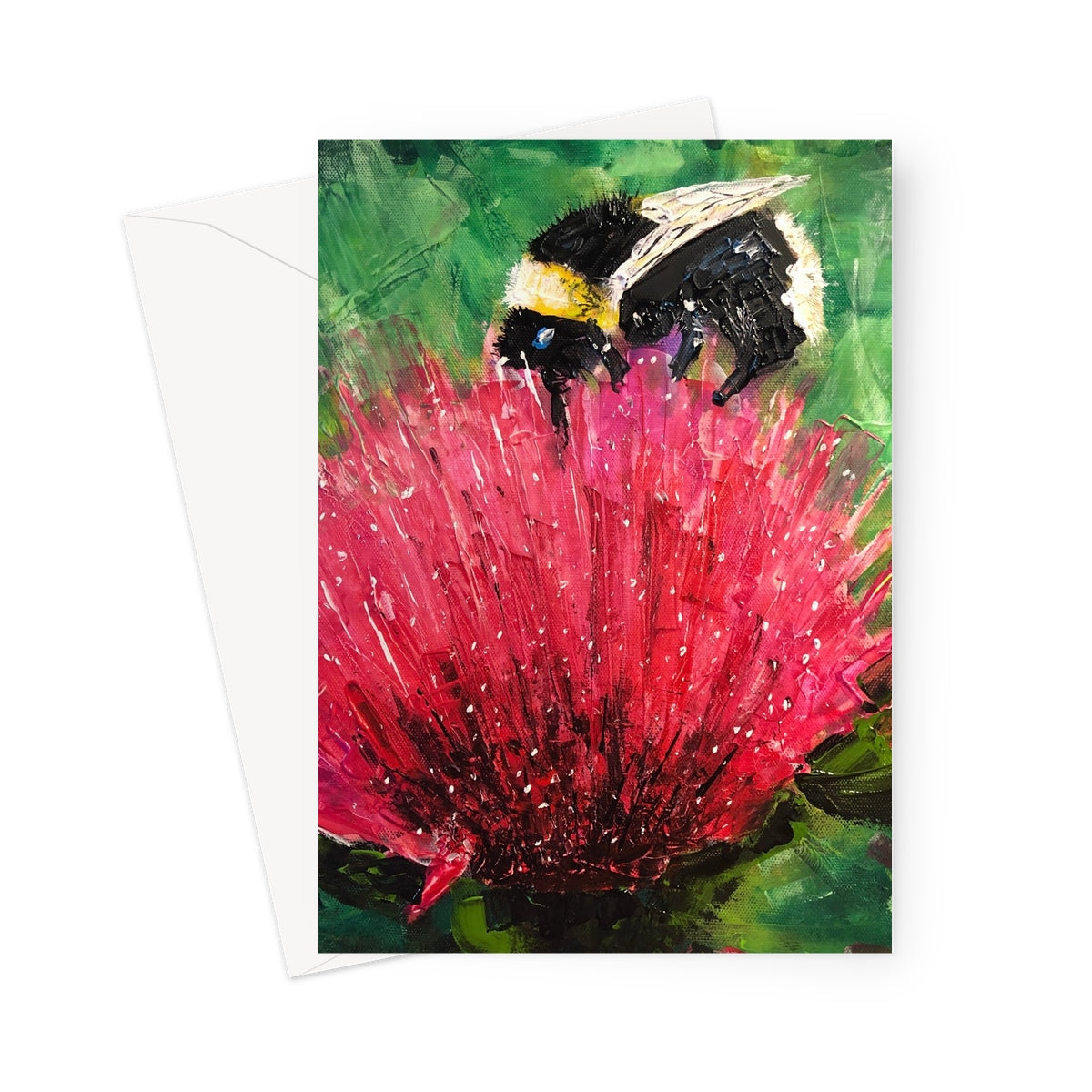 The Thistle & The Bee Greeting Card | Scottish Art Gifts
