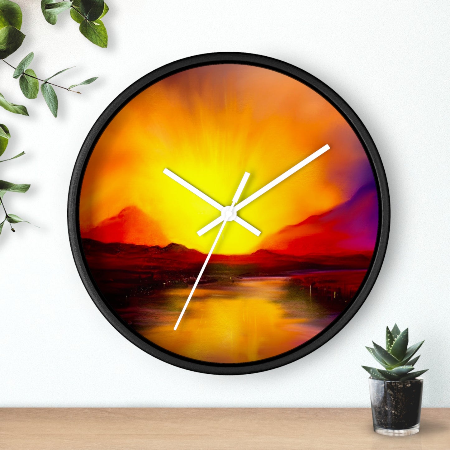 Reloj de pared con puesta de sol en Skye | Regalos de arte escocés