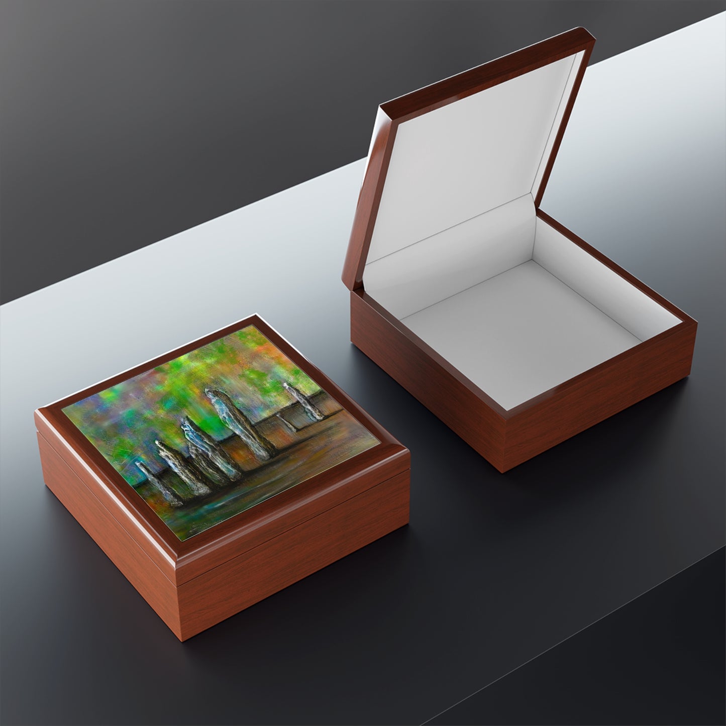 Callanish Northern Lights Jewellery Box | Scottish Art Gifts