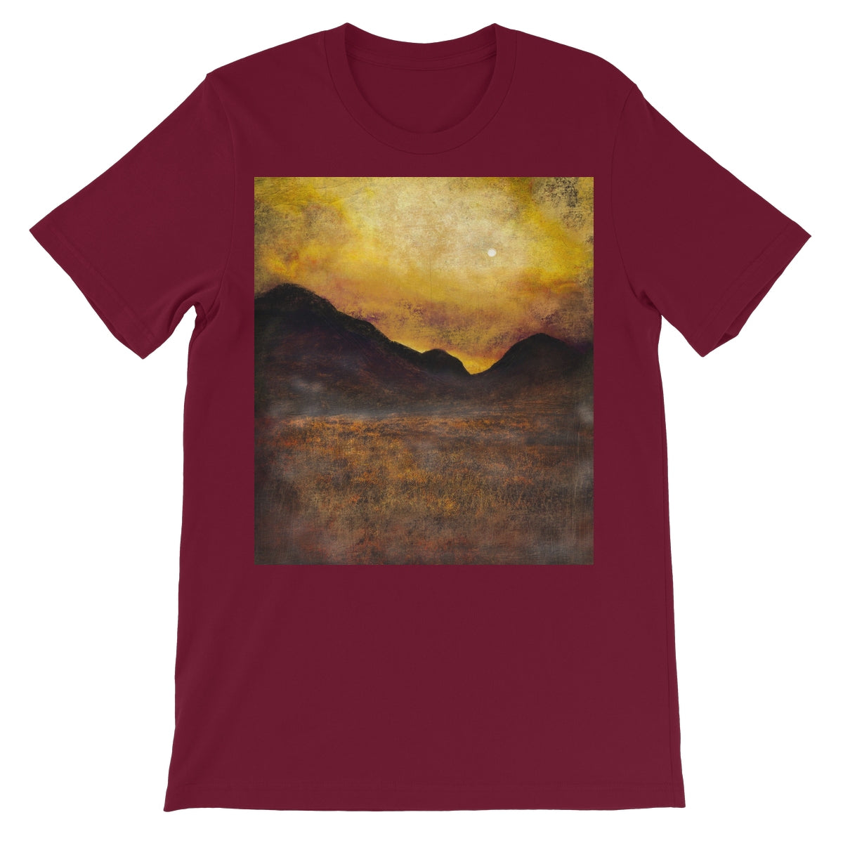 Glencoe Moonlight Unisex Short Sleeve T-Shirt | Scottish Art Gifts