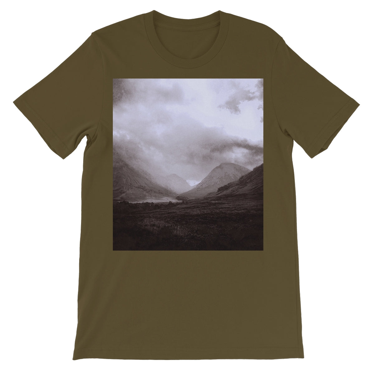 Glencoe Mist Unisex Short Sleeve T-Shirt | Scottish Art Gifts