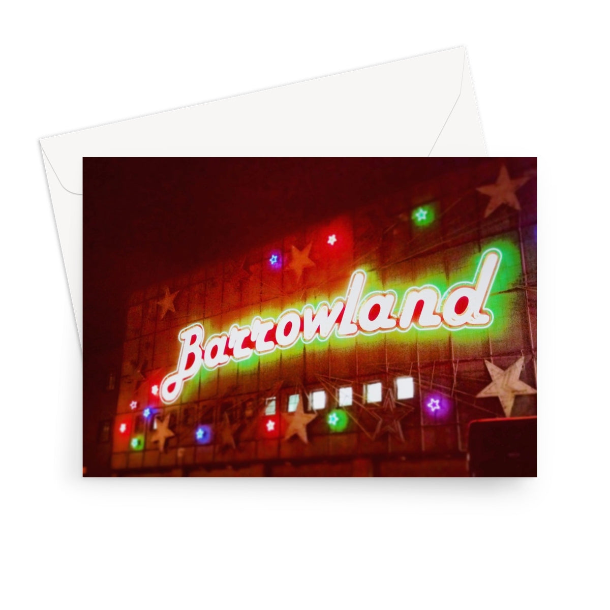 A Neon Glasgow Barrowlands Greeting Card | Scottish Art Gifts