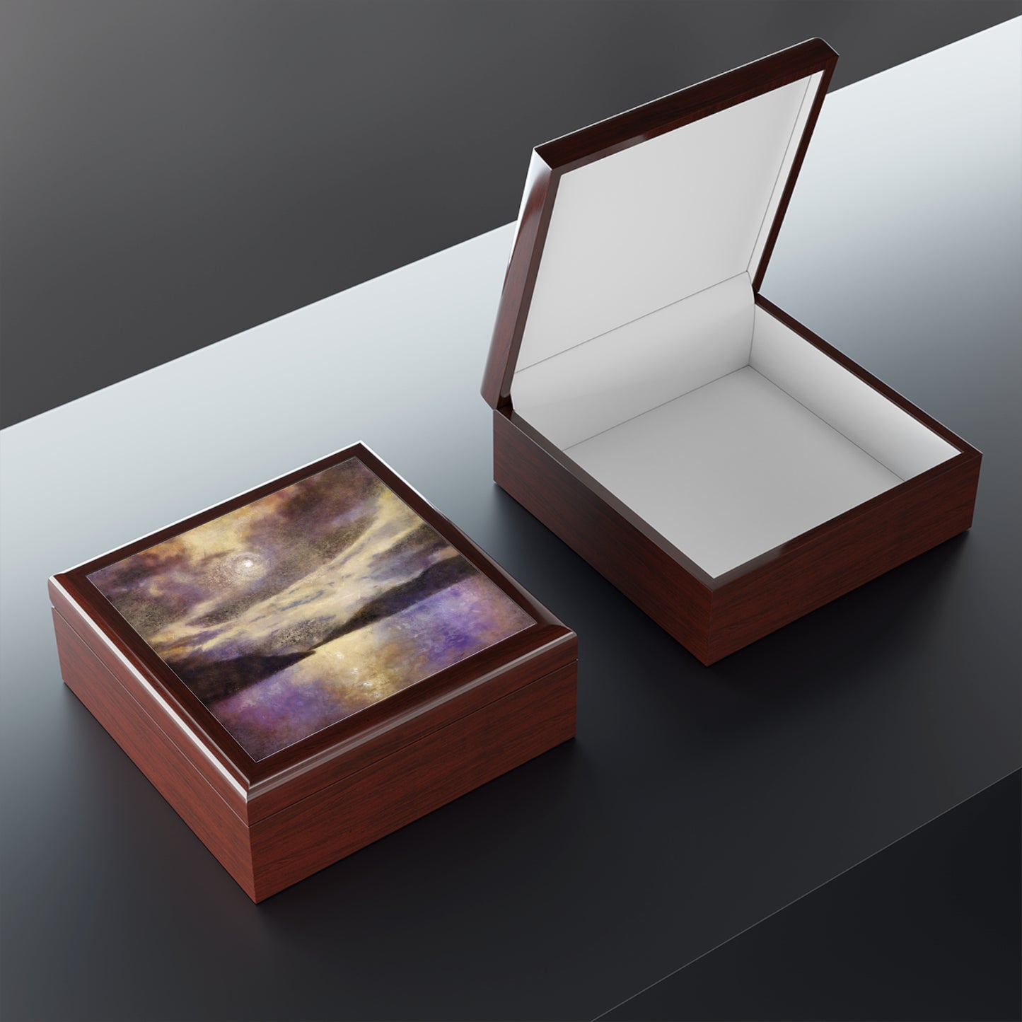 Moonlight Meets Lewis & Harris Jewellery Box | Scottish Art Gifts
