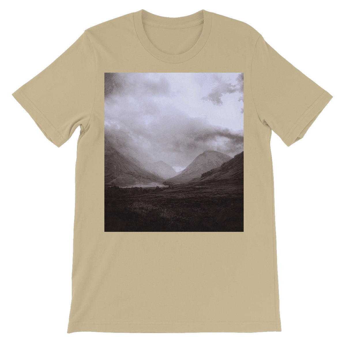 Glencoe Mist Unisex Short Sleeve T-Shirt | Scottish Art Gifts