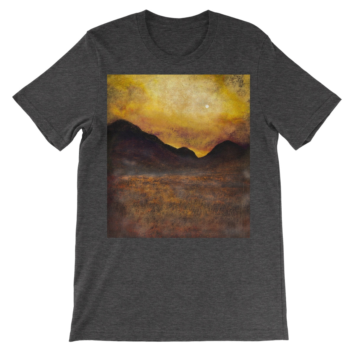 Glencoe Moonlight Unisex Short Sleeve T-Shirt | Scottish Art Gifts