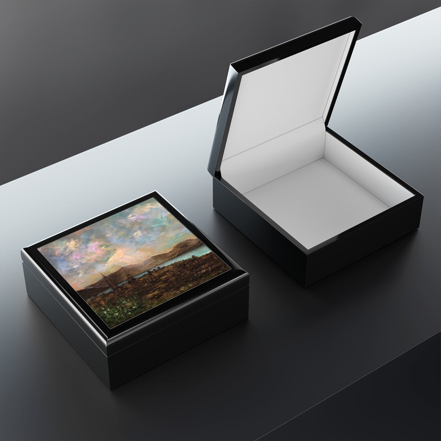 Angels Fingers Over Greenock Jewellery Box | Scottish Art Gifts