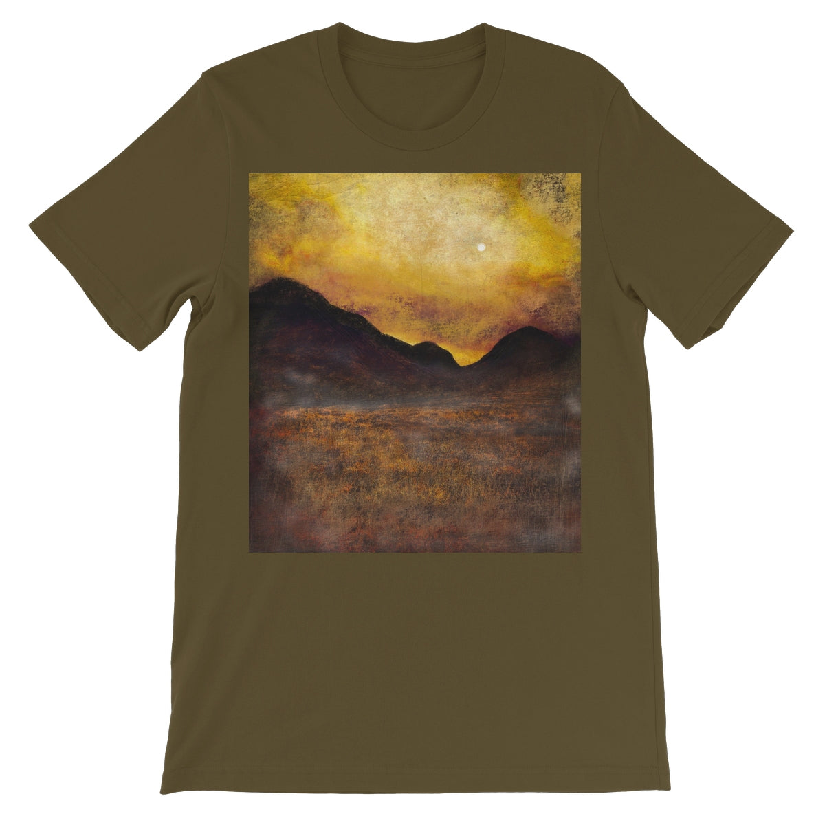 Glencoe Moonlight Unisex Short Sleeve T-Shirt | Scottish Art Gifts