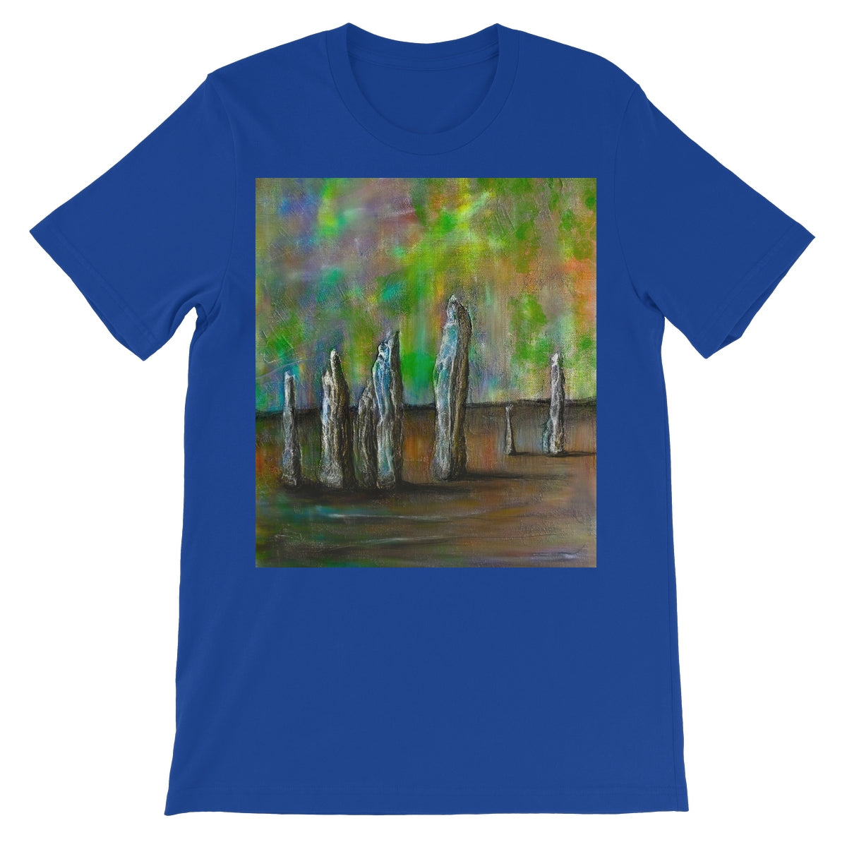 Callanish Northern Lights Lewis Unisex Short Sleeve T-Shirt | Scottish Art Gifts