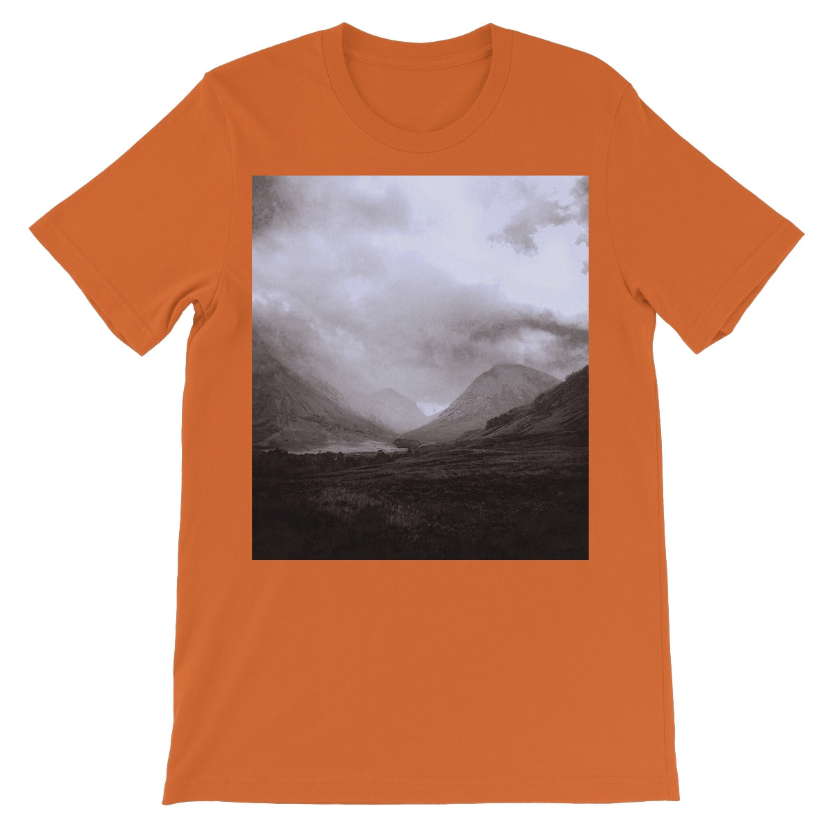 Glencoe Mist Unisex Short Sleeve T-Shirt | Scottish Art Gifts