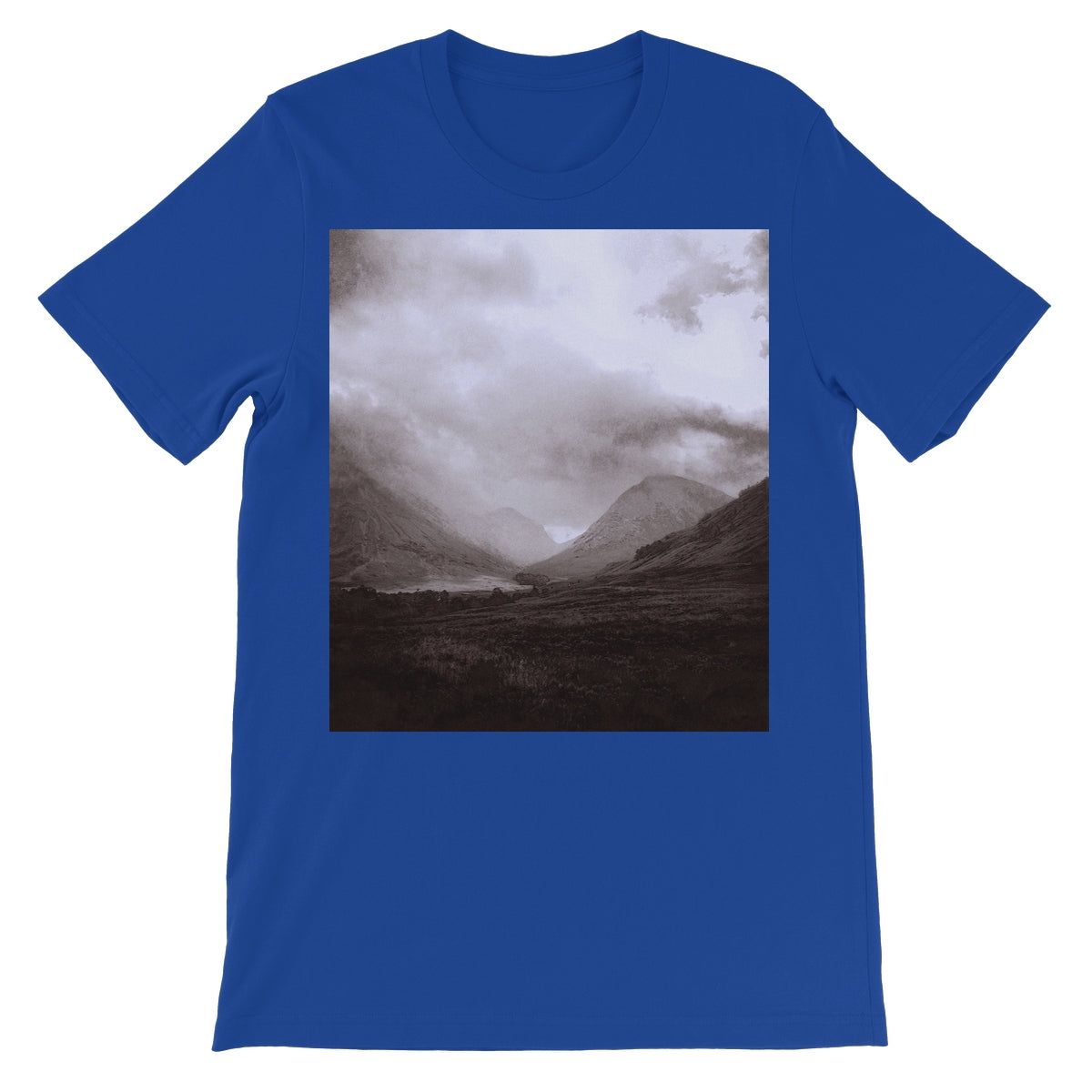 Glencoe Mist Unisex Short Sleeve T-Shirt | Scottish Art Gifts