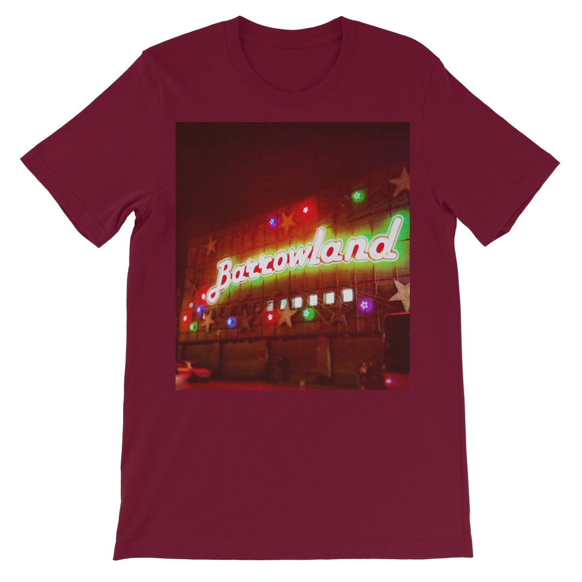 A Neon Glasgow Barrowlands Unisex Short Sleeve T-Shirt | Scottish Art Gifts