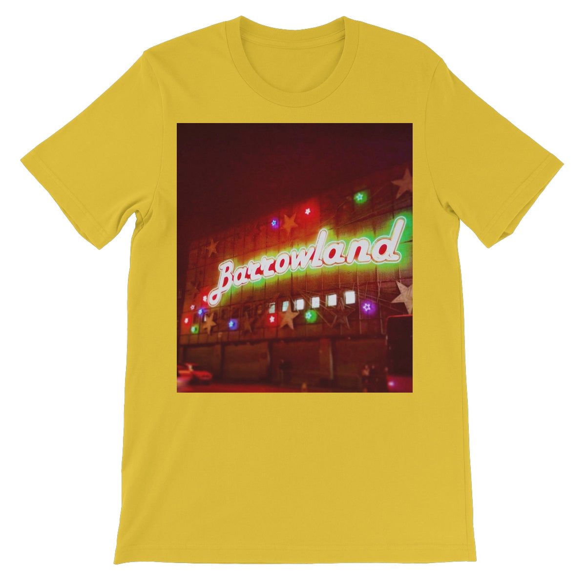 A Neon Glasgow Barrowlands Unisex Short Sleeve T-Shirt | Scottish Art Gifts