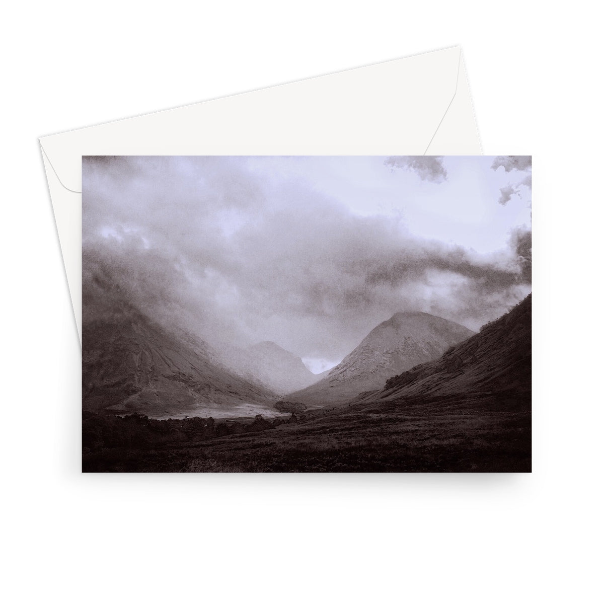 Glencoe Mist Greeting Card | Scottish Art Gifts