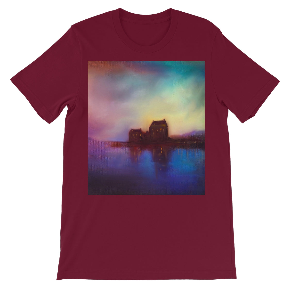 Eilean Donan Castle Sunset Unisex Short Sleeve T-Shirt | Scottish Art Gifts