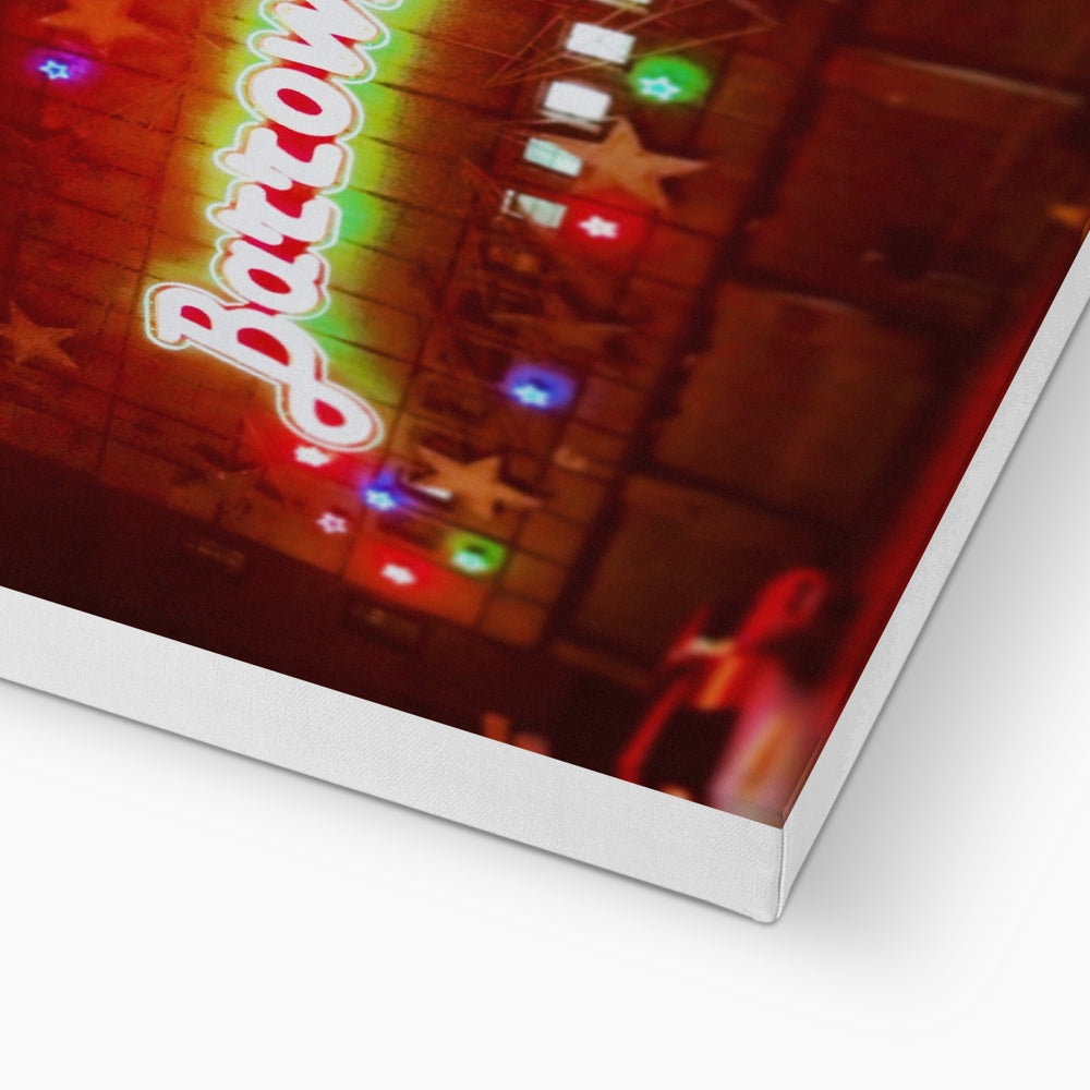 A Neon Glasgow Barrowlands Eco Canvas | Scottish Art Gifts