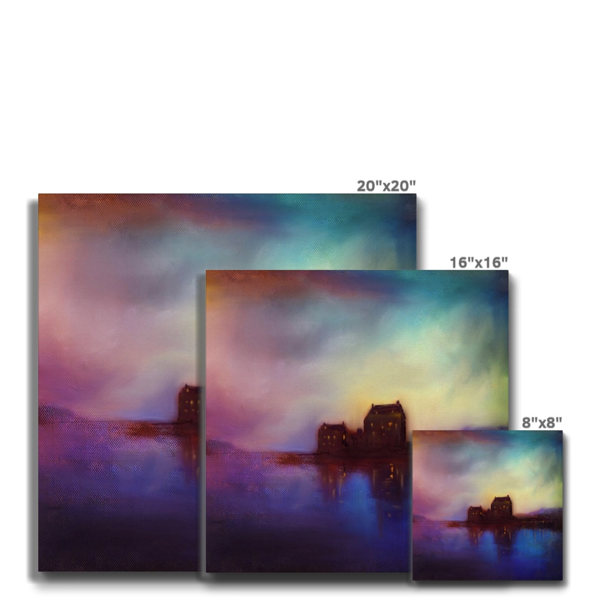 Eilean Donan Castle Sunset Eco Canvas | Scottish Art Gifts