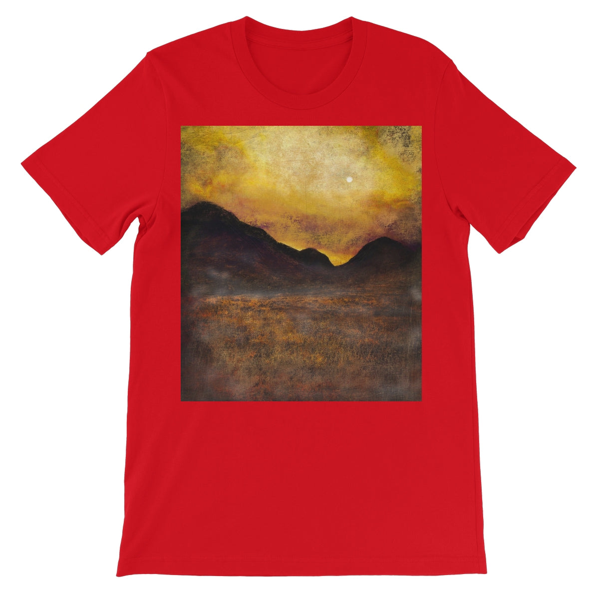 Glencoe Moonlight Unisex Short Sleeve T-Shirt | Scottish Art Gifts