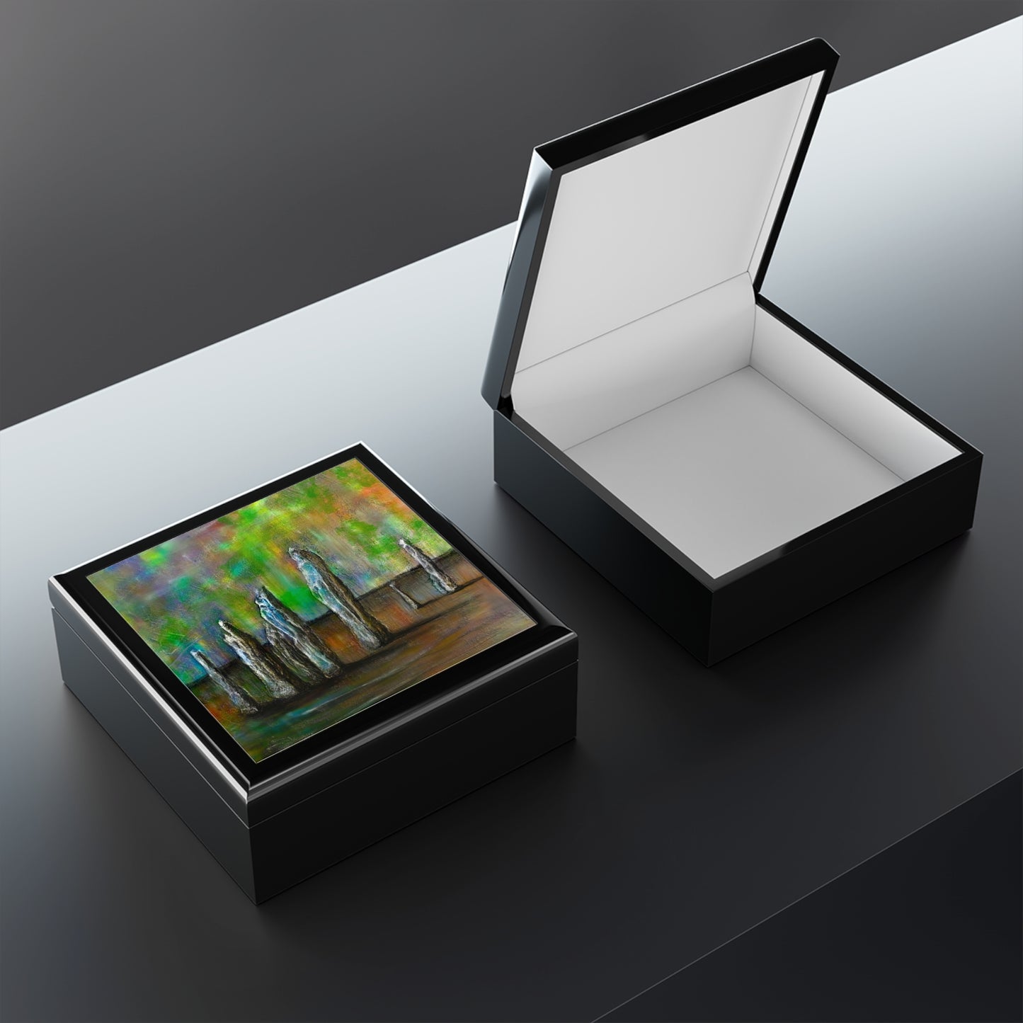 Callanish Northern Lights Jewellery Box | Scottish Art Gifts